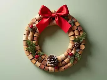 DIY Wine Cork Christmas Wreath: Upcycling Ideas for Holiday Decor