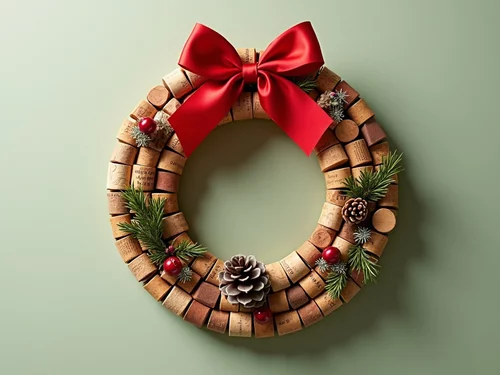 DIY Wine Cork Christmas Wreath: Upcycling Ideas for Holiday Decor