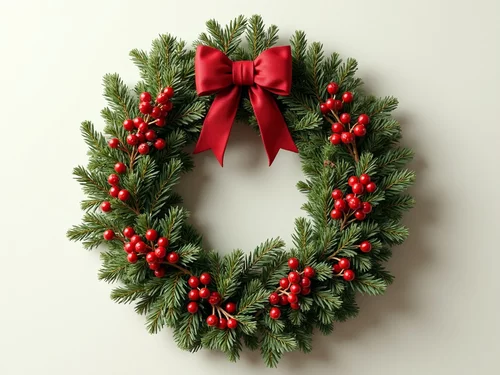 How to Make a Rustic Christmas Wreath with Greenery, Berries, and Plaid Bows