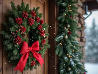 How to Create a Festive Christmas Bow Wreath for Door Decoration