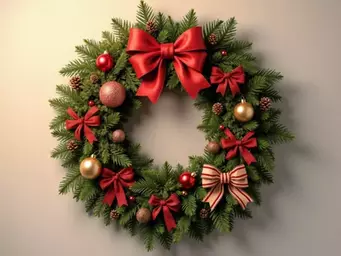 Incorporating unique colors and ribbons in Christmas wreaths for a personalized touch