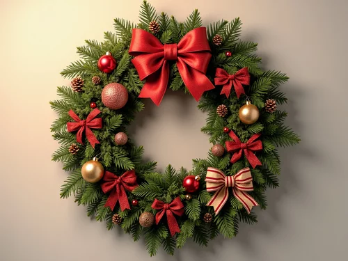 Incorporating unique colors and ribbons in Christmas wreaths for a personalized touch