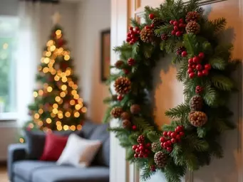 How to style your Christmas wreath for seasonal home decorating