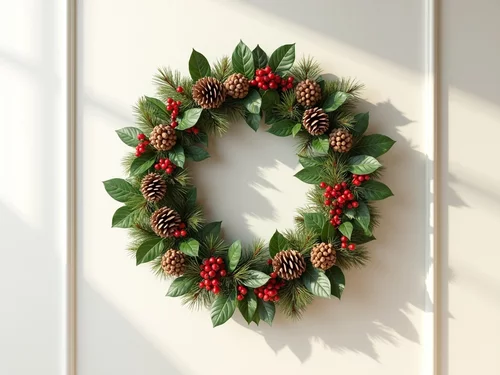 DIY asymmetrical Christmas wreath tutorial for a contemporary look